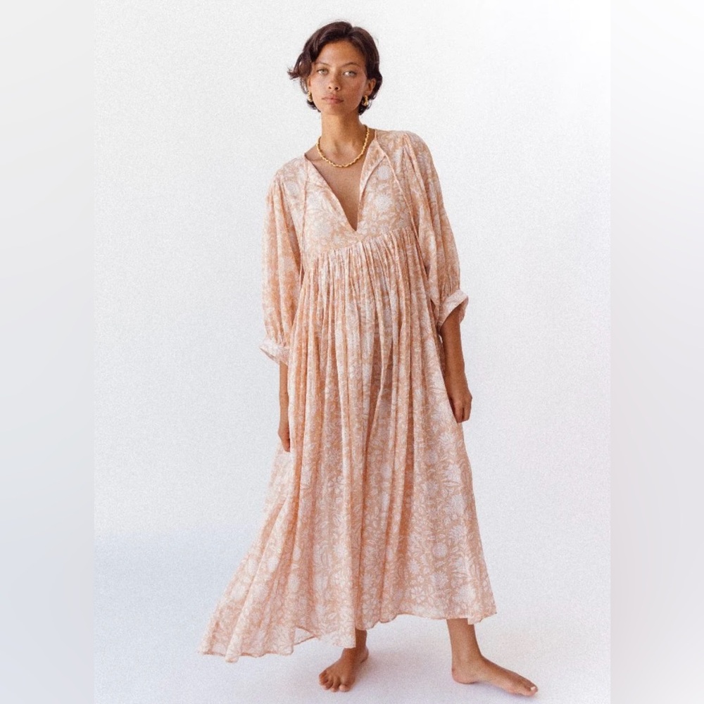 Daughters of India Kyra Maxi Dress -Apricot Blush Size Small